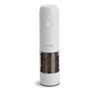 TLYSXPRO Moulin à poivre électrique, rechargeable par USB, moulin à sel et poivre automatique, avec réglage de la grosseur, lumière LED, rechargeable, accessoire de cuisine (1 pièce, Blanc)