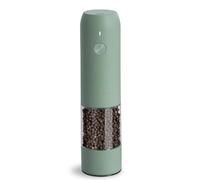 TLYSXPRO Moulin à poivre électrique, rechargeable par USB, moulin à sel et poivre automatique, avec réglage de la grosseur, lumière LED, rechargeable, accessoire de cuisine (1 pièce, Sauge)