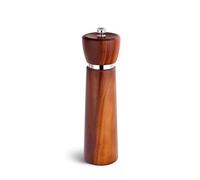 TLYSXPRO Moulin Sel ou Poivre en Bois, Moulin Manuel avec Mécanisme Céramique Réglable, Rechargeable, Hauteur 21 cm, Acacia Naturel