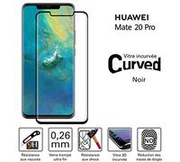 TM-Concept® - Huawei Mate 20 Pro - Verre trempé incurvé Noir - Vitre 3D Curved