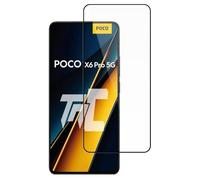 TM-Concept® Verre trempé compatible avec Xiaomi Poco X6 Pro 5G - Intégral Protect - Vitre protection transparente avec cadre Noir - Full Glue Radian 2.5D - Résistance chocs et rayures 9H [ 1 unité ]