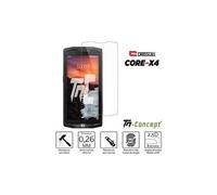 TM-Concept® Verre trempé pour Crosscall Core X4 - Transparent - Vitre de protection 0,26mm radian 2.5D - Résistance chocs et rayures 9H - Matériaux qualité AAA+ durée de vie allongée [ 1 unité ]