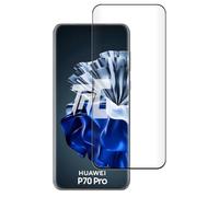 TM-Concept® Verre trempé incurvé 3D compatible avec Huawei P70 Pro - 3D Curved - Vitre protection transparente cadre Noir - Qualité AAA+ Résistance chocs et rayures 9H - Case Friendly [ 1 unité ]