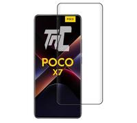 TM-Concept® Verre trempé incurvé 3D compatible avec Xiaomi Poco X7-3D Curved - Vitre protection transparente cadre Noir - Qualité AAA+ Résistance chocs et rayures 9H - Case Friendly [ 1 unité ]