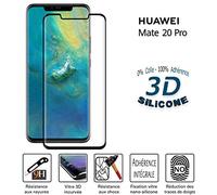 TM-Concept® Verre trempé incurvé 3D - Huawei Mate 20 Pro - Noir - Adhérence intégrale - Gamme 3D Silicone