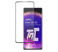 TM-Concept® Verre trempé incurvé 3D pour Oppo Find X5 - Noir - Compatible coques/étuis protection