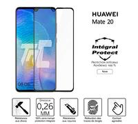 TM-Concept® Verre trempé intégral Huawei Mate 20 - Noir - Intégral Protect - adhérence 100% (Nano-Silicone)