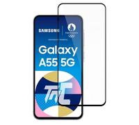 TM-Concept® Verre trempé pour Samsung Galaxy A55 5G - Noir - Gamme Integral Protect - Cadre Noir - Vitre de protection radian 2.5D - Résistance chocs et rayures 9H - Qualité AAA+ [ 1 unité ]