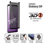 TM-Concept® Verre Trempé Teinté 3D Incurvé pour Samsung Galaxy S9 - Protection d'Écran avec Fonction Anti-Espion - Privacy Case Friendly - 0,30mm