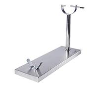TM Electron HOCU103 Support à Jambon Style Classique fabriqué en Acier Inoxydable, Facile à Nettoyer et avec Picots en Silicone pour Une Bonne adhérence, Acier Inoxydable