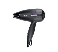 TM ELECTRON TMHD110 Sèche-cheveux de voyage pliable avec protection contre la surchauffe et buse de coiffage étroite 1500 W