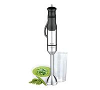 TM Electron TMPBA016 Batteur à main avec 1200 W de puissance, cloche et arbre en acier inoxydable, gobelet gradué de 600 ml, poignée ergonomique et antidérapante