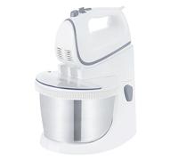 TM Electron TMPBA114 Mixeur à pâte de 450 w avec bol 2,5l de inox, crochet pétrisseur, fouet et couvercle transparent anti-éclaboussures