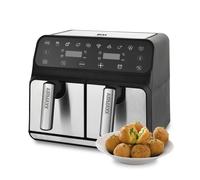 TM Electron TMPFR 200 friteuse Double 8 L Autonome 1700 W Friteuse d'air chaud Noir, Acier inoxydable