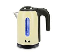 TM Electron TMPKT010C bouilloire électrique de 1 litre de capacité, 1.500w, affichage LED, socle 360° et double système de sécurité fr, crème