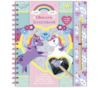 TM Essentials 071605 Unicorn Scratch Book : Livre à gratter et à colorier avec pochoirs et Autocollants avec Motifs Licorne, Livre d'activités pour la Maison et Les déplacements