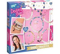 TM ESSENTIALS Design & Shine Bracelets à faire soi-même, perles avec lettres, perles de verre, parfaits pour les enfants créatifs, 15 cm Lang, Plastique, Pas de pierre précieuse