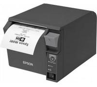 TM-T70II - Imprimante thermique de tickets avec sortie frontale, 80mm, coupeur, USB + RS232, gris foncé