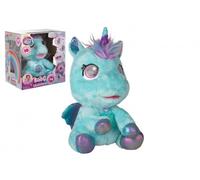 TM Toys Ma licorne interactive en peluche 25cm bleue à piles avec son