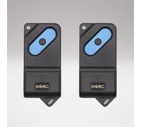 TM1 433 DS - Télécommande 1 canal pour portails ou porte de garage à 12 switchs - Réf. 7873891-433,92 MHz + 1 Porte-clés DOMOBIP (Noir - Lot de 2)