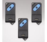 TM1 433 DS - Télécommande 1 canal pour portails ou porte de garage à 12 switchs - Réf. 7873891-433,92 MHz + 1 Porte-clés DOMOBIP (Noir - Lot de 3)