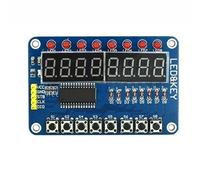 TM1638 Module d'affichage numérique LED à 8 touches 8 chiffres avec interface STB/CLK/DIO pour Arduino, AVR et projets électroniques DIY