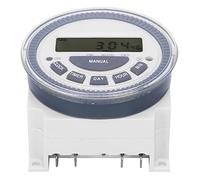 TM619H - 2 interrupteurs temporisés numériques, interrupteur temporisé électronique à affichage LCD, interrupteur de commande de temps programmable 24/12 heures avec indicateur