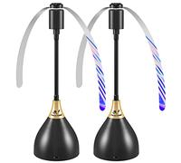 TMACTIME Ventilateur Anti Mouche 2 PCS, Anti Moucherons Plié et Suspendu, Ventilateur de Table Exterieu Efficaces Alimenté par USB ou Batterie, pour Pique-Nique, Fête, Cuisine (Noir,2PC)