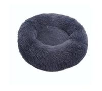TMAOZW Lit Rond for Chat, Super Doux, Long, en Peluche, chenil for Chiens et Chats, lit Chaud d'hiver, adapté aux Lits d'intérieur, for Petits Chiens et Chats, Lavable(Black Grey,60cm)