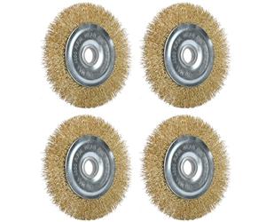 TMBMLPP 4PCS Brosses à Joints,Brosse à Joints à Poils Durs,Compatible avec Gloria Multibrush et autres Brosses Métalliques,Accessoires Weedbrush Brosse de rechange,pour Nettoyer Les Coins et Fentes