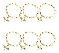 Tmboryuu 6 paires de bracelets Meet Patron, bijoux spirituels empilables, avec perles de baptême, même pour toutes les époques, pour et adultes