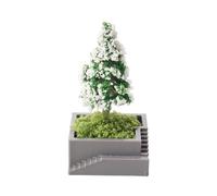 Tmboryuu Artificielle d ' Arbre en Pot Vert Miniature pour Les Arrangements créatifs de Maisons de poupées, Conception en Plastique, Verte Miniature pour Maisons de poupées