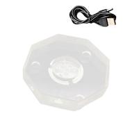 Tmboryuu Base lumineuse en ABS incassable avec modes d'éclairage réglables, accessoire avec sources d'alimentation USB à des fins d'affichage, support d'éclairage ABS
