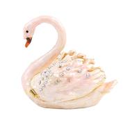 Tmboryuu Boîte à bagues décorative pour couples avec revêtement doux au toucher et intérieur spacieux, accessoire de bijoux tendance