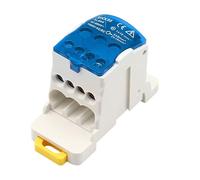 Tmboryuu Boîte de 8 ports électriques pour rails DIN - Contacts en laiton robuste - Construction haute résistance - Utilisation quotidienne - Bloc de bornes de sortie multiples