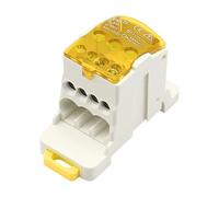 Tmboryuu Boîte de 8 ports électriques pour rails DIN - Contacts en laiton robuste - Construction haute résistance - Utilisation quotidienne - Bloc de bornes de sortie multiples