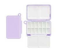 Tmboryuu Boîte de peinture en plastique avec palettes, purple, B | Petits compartiments de boîte de peinture conçus pour l ' art; Boîte à aquarelle avec couvercle; Conteneur de