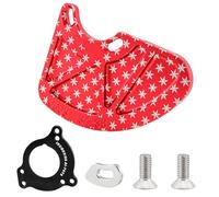 Tmboryuu Bouclier de plateau de vélo en alliage d'aluminium pour pédalier à vitesse unique 26T 38T protection contre les roches avec installation universelle de plateau de vélo