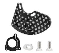 Tmboryuu Bouclier de plateau de vélo en alliage d'aluminium pour pédalier à vitesse unique 26T 38T protection contre les roches avec installation universelle de plateau de vélo