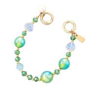 Tmboryuu Bracelet de téléphone portable pour femme - Chaîne de perles colorées - Pendentif anti-perte