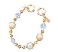 Tmboryuu Bracelet de téléphone portable pour femme - Chaîne de perles colorées - Pendentif anti-perte