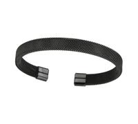 Tmboryuu Bracelet jonc moderne en forme de C en acier inoxydable réglable unisexe bijoux délicats en maille d'acier inoxydable, One Size, Comme décrit