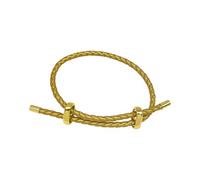 Tmboryuu Bracelet réglable en corde d'acier avec fermoir en métal pour couple - Minimaliste - Unisexe - Bijoux pour hommes et femmes - Ensemble cadeau tendance en corde d'acier, taille unique, Comme