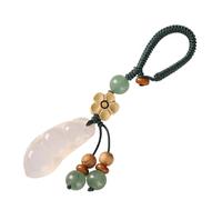Tmboryuu Breloque en calcédoine faite à la main pour porte-clés ou accessoire de sac, idéal pour les amateurs de culture traditionnelle