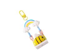 Tmboryuu Breloque pour sac à main - Accessoires de sac à dos - Abeille / cochon - Porte-clés animal - Charme de sac à dos - Accessoires de sac cadeau, Balançoire Beei