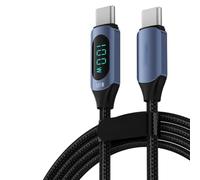 Tmboryuu Câble de type C avec fenêtre de lecture numérique, Blue 2M