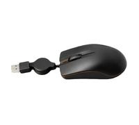Tmboryuu Câble USB Compact rétractable de 70cm, 1000DPI, clics Silencieux, Souris de Bureau Ergonomique pour Professionnels