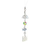 Tmboryuu Carillon à vent artistique en forme de poisson - Porte-clés coloré en perles acryliques pour occasions décontractées ou formelles, bleu, Hanging rope