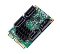 Tmboryuu Carte d ' Extension SATAIII 4 Ports, adaptateurs MiniPCIe, chipset Marvells, Bande passante 6 / s, Prise en de l ' échange à Chaud