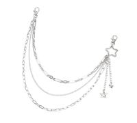 Tmboryuu Chaîne de pantalon multi-couches en alliage avec fermoir sécurisé robuste pour fête décontractée avec fermeture éclair